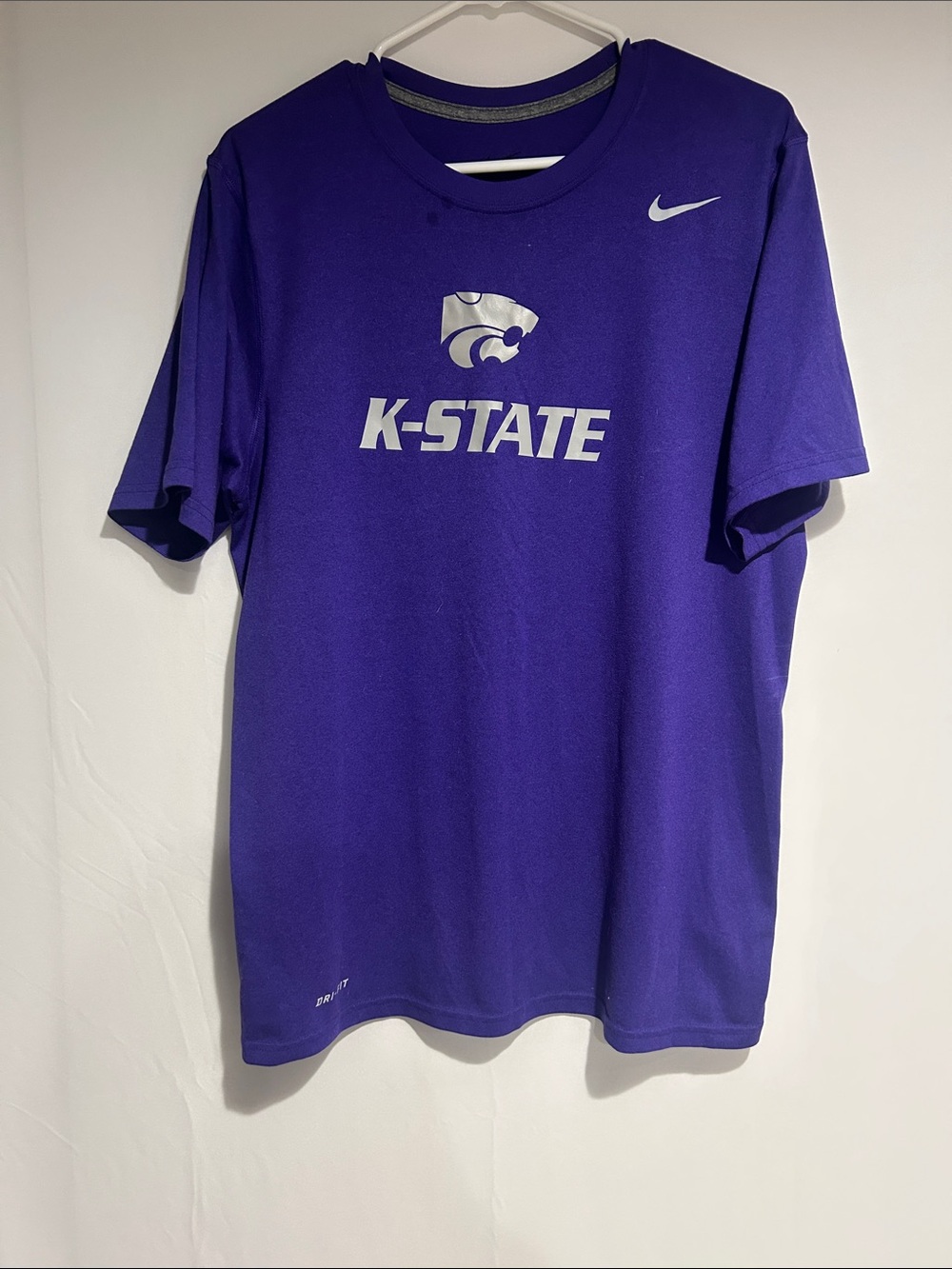 Nike Purple K-State Performance Tee with Silver Logos